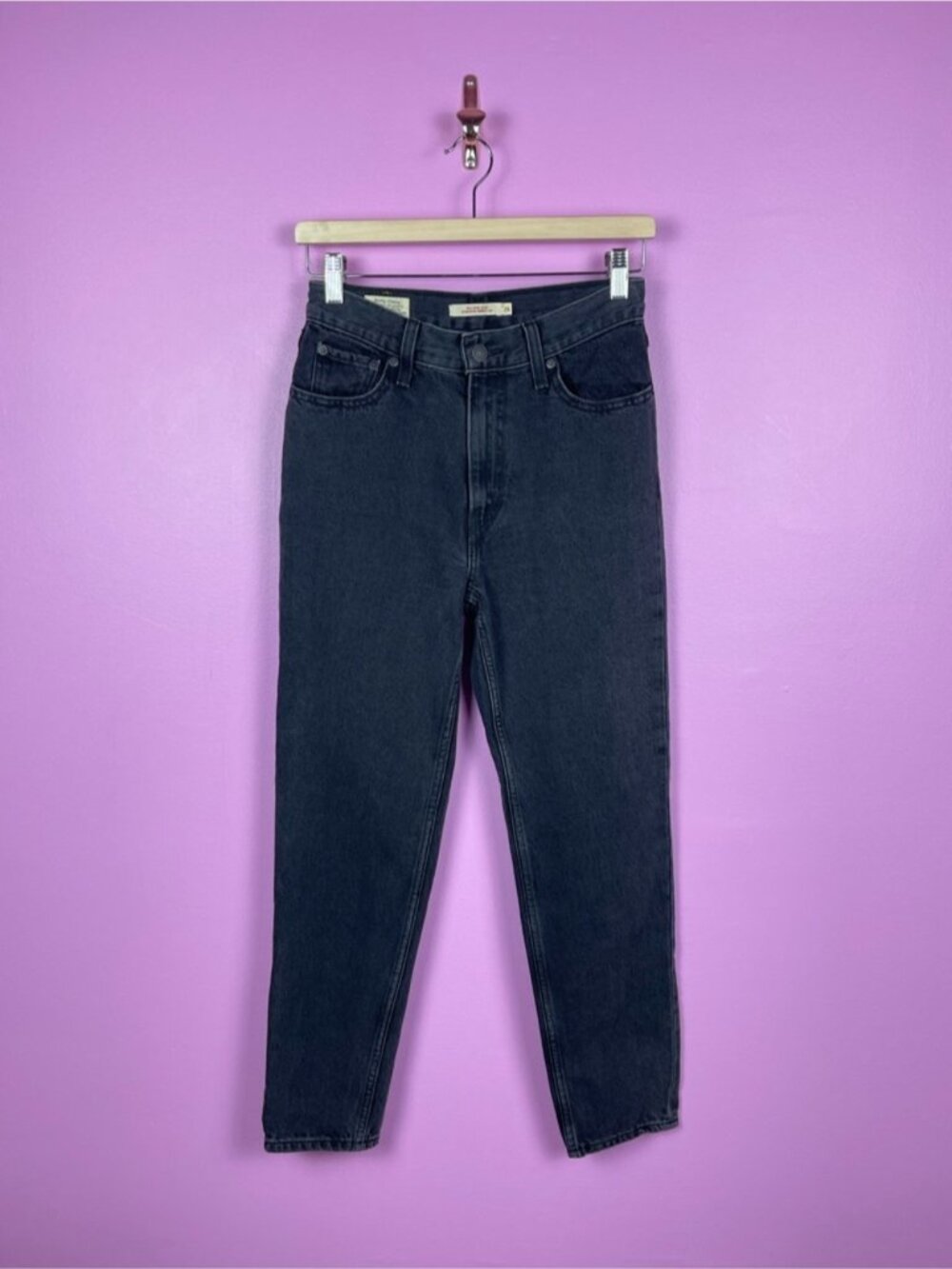 Levi’s Big E 80s Mom Jeans Black High Rise Tapered Women’s 26 - Picture 2 of 13